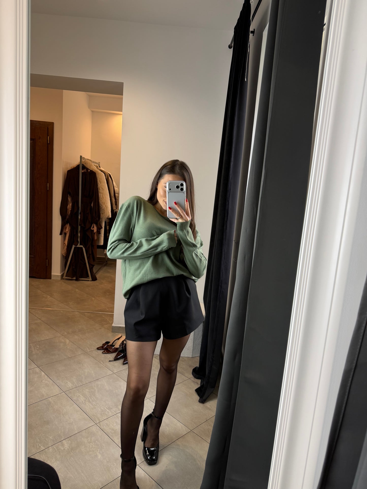 sweterek z długim rękawem – Zielony