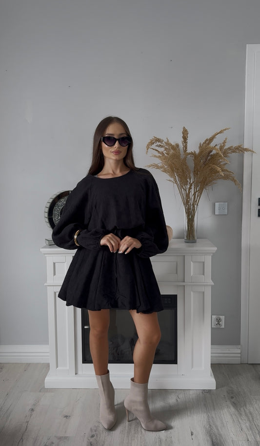 Czarna Sukienka mini