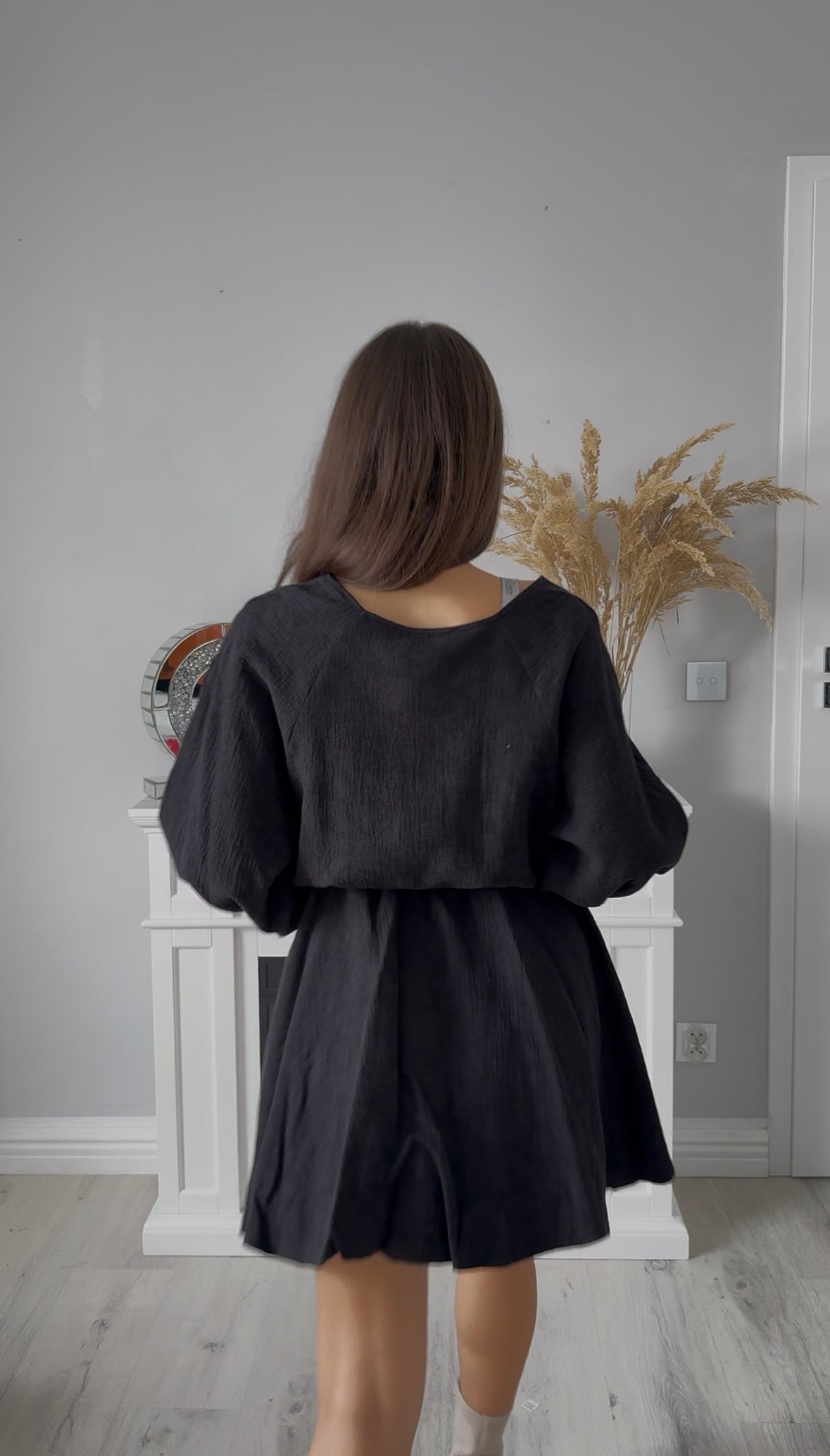 Czarna Sukienka mini