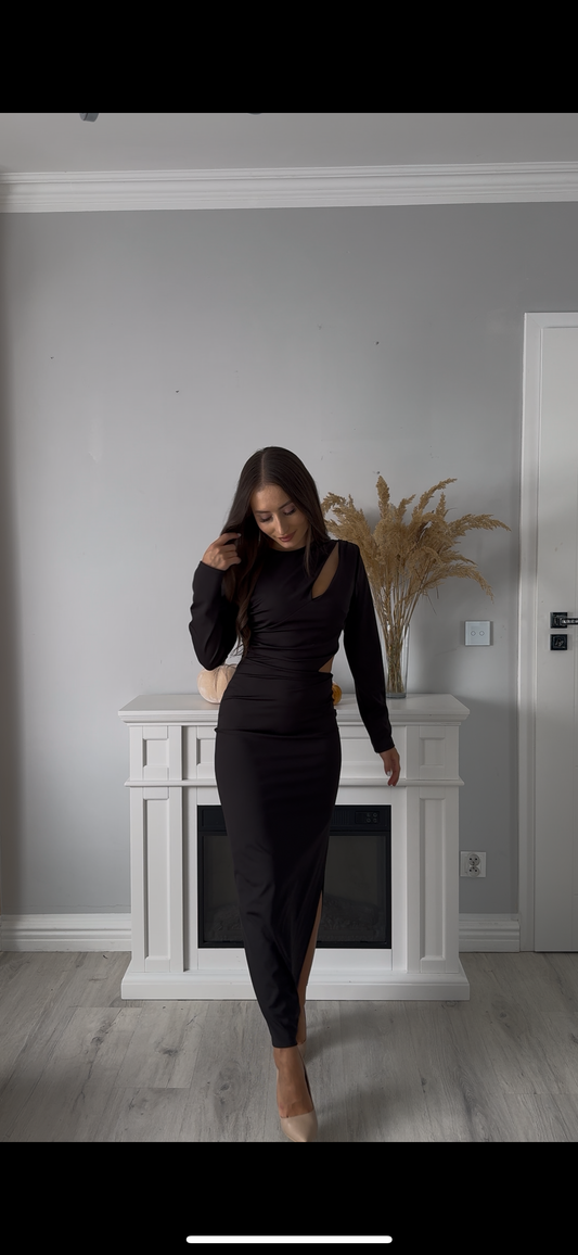 Czarna Sukienka Cut-Out Glam