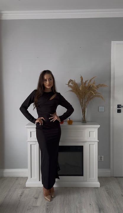 Czarna Sukienka Cut-Out Glam