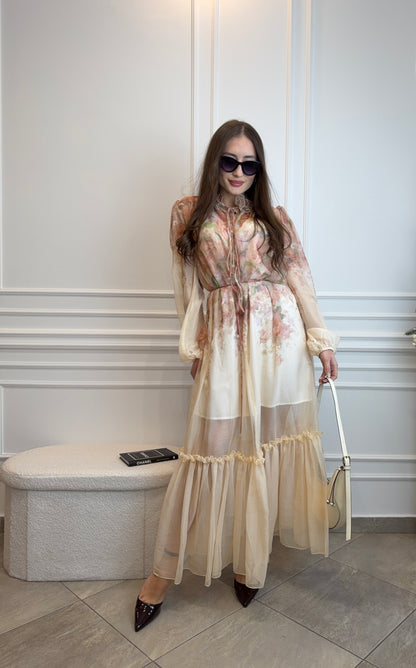 Sukienka maxi „Rosé Garden”