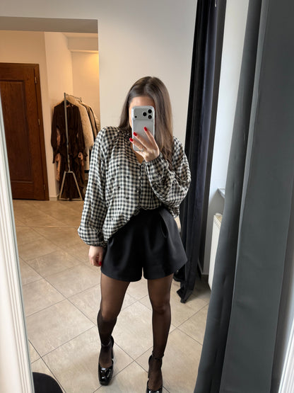 Koszula w kratę – Szaro-czarna