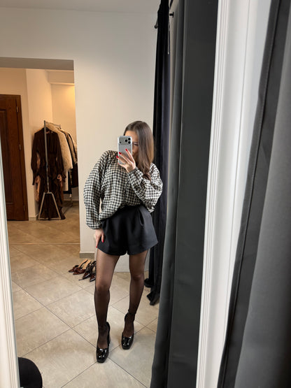 Koszula w kratę – Szaro-czarna
