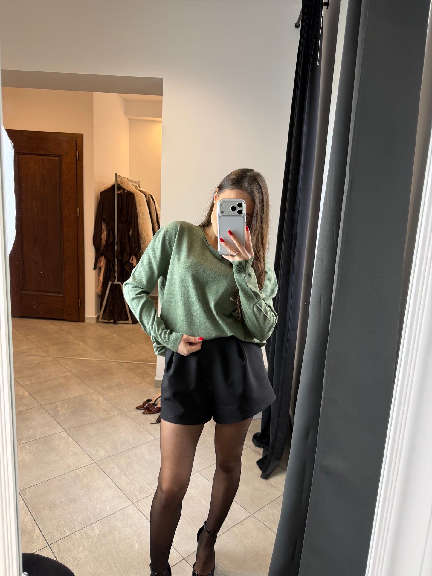 sweterek z długim rękawem – Zielony