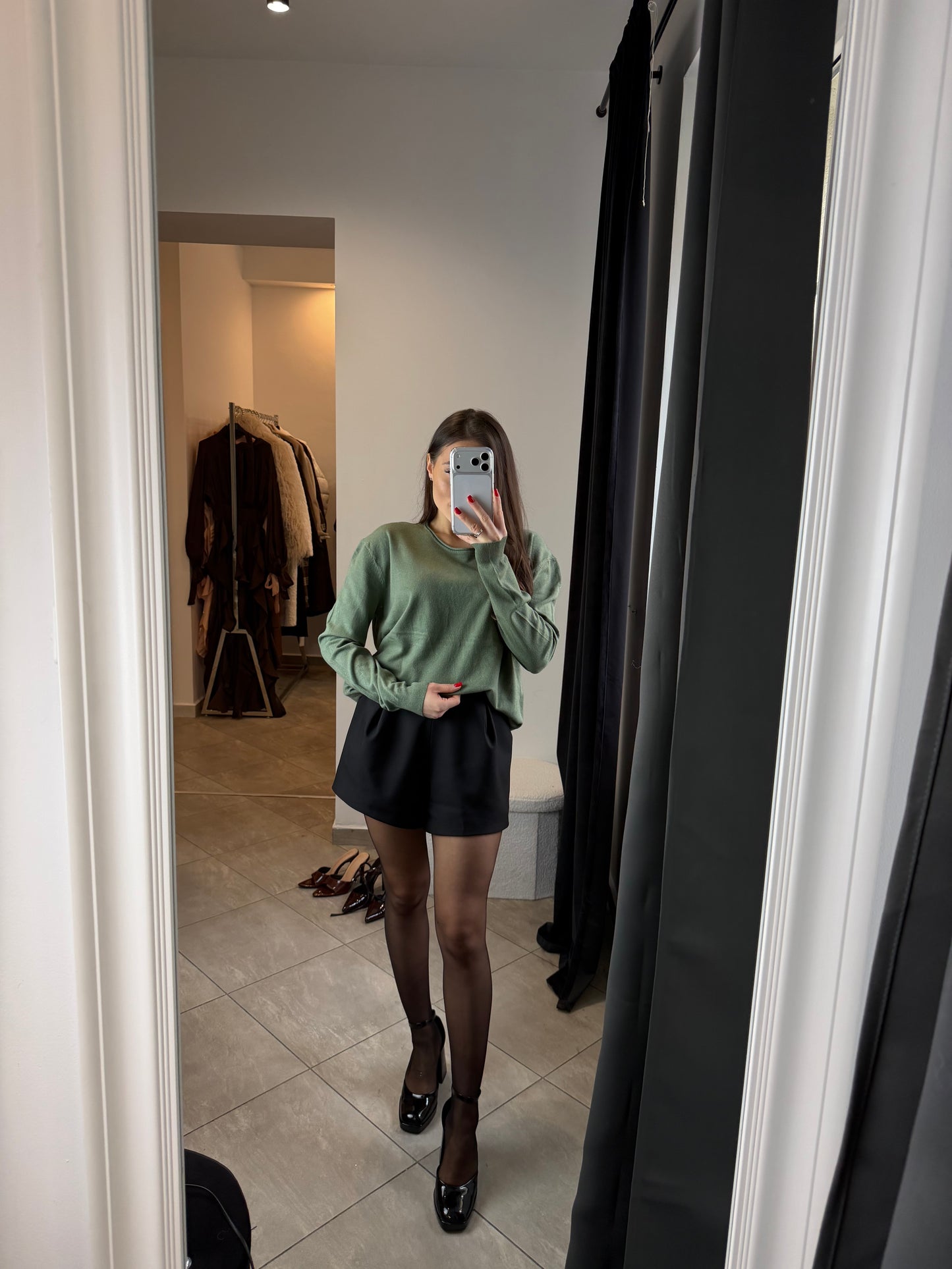 sweterek z długim rękawem – Zielony