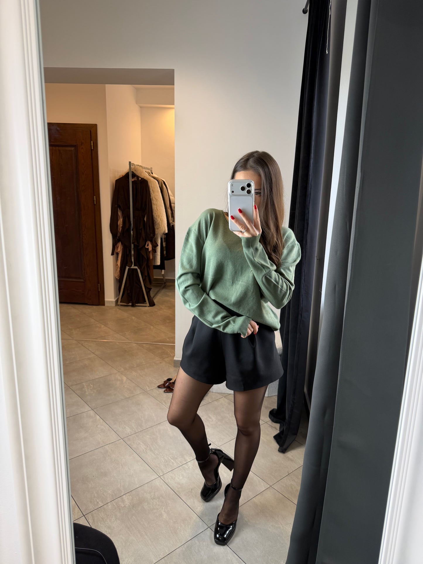 sweterek z długim rękawem – Zielony